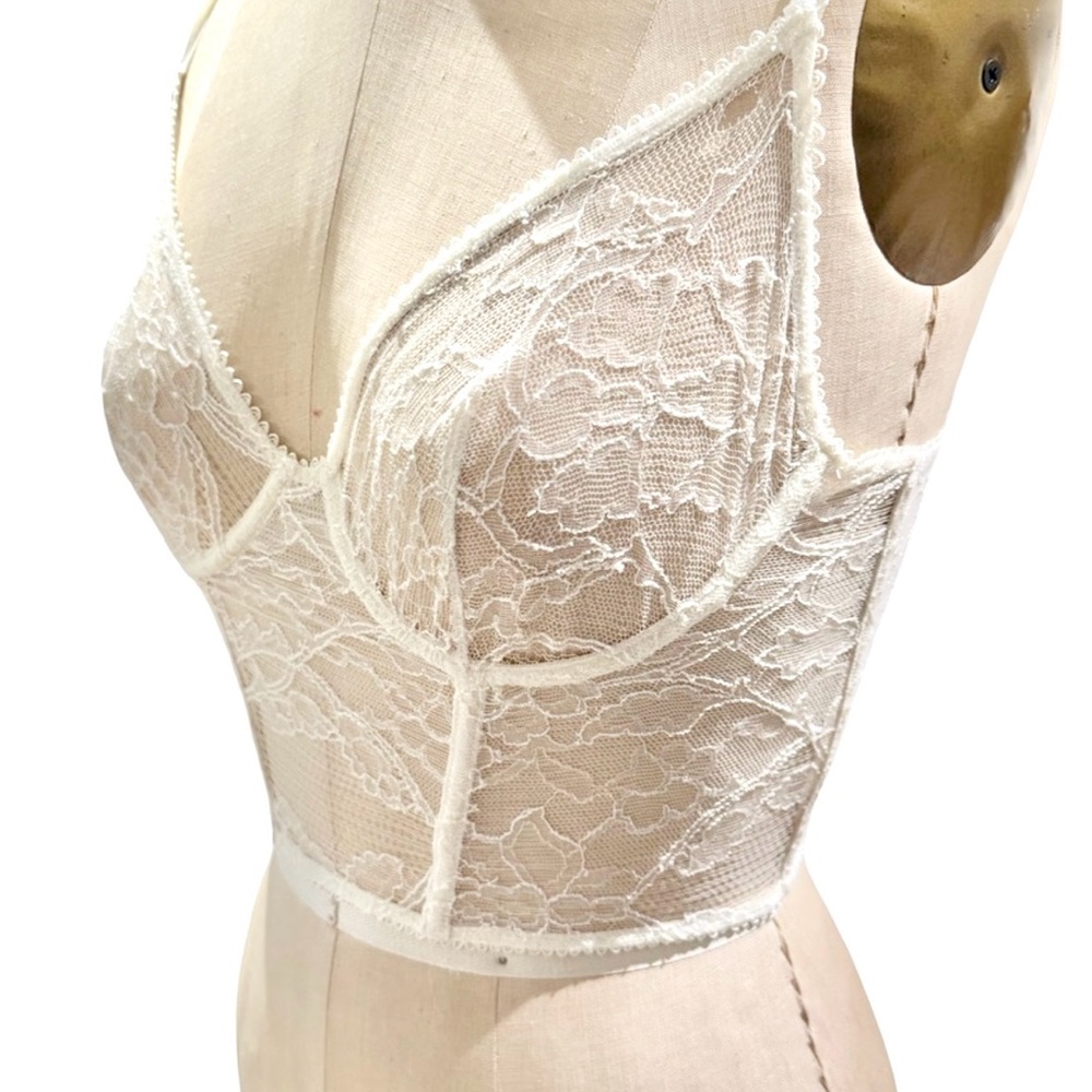 Flour Du Mal Elegant Lace Bralette in Cream 34C